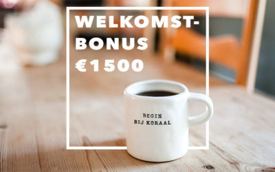 Welkomstbonus Koraal 2018